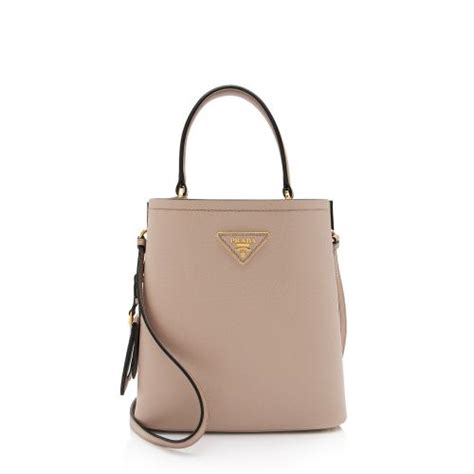 prada panier small bucket bag|PRADA Metallic Saffiano Cuir Small Panier Bucket Bag Platino .